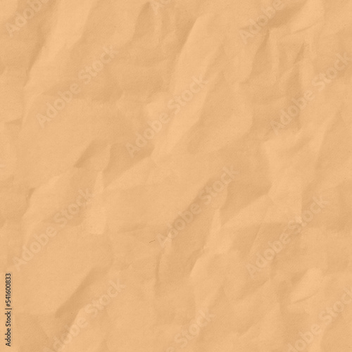 Seamless Crumpled Paper Texture. Rough, folded material. Inspiring background for design, advertising, 3d. Empty space for inscriptions. A sheet of parchment, cardboard, scrapbooking paper.