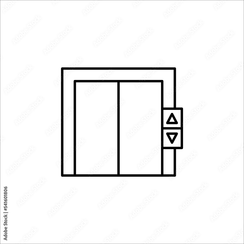 elevator icon, lift line symbol on white background. vector illustration eps10 elevator icon, lift line symbol on white background. vector illustration eps10