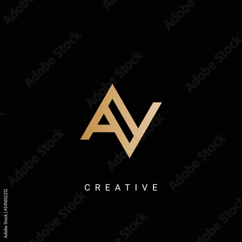 Minimal Creative Initial Based AN and NA logo. Letter AN NA creative elegant Monogram luxury logo with golden color.