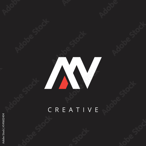 Alphabet AN or MN letter logo design template vector illustration.
