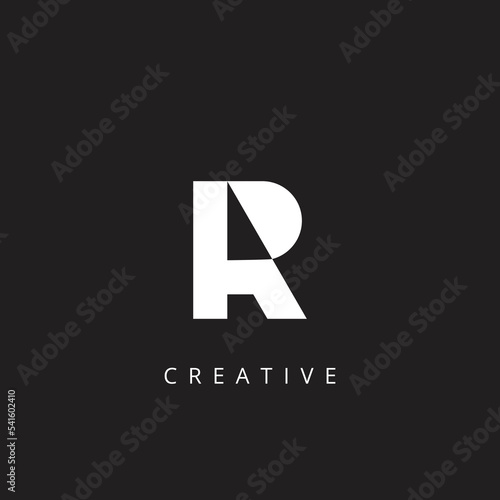 Minimal Creative Initial Based AR, RA logo. Letter AR,RA creative elegant Monogram with black color.