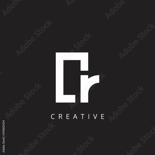 Alphabet CR, RC letter logo design template vector illustration