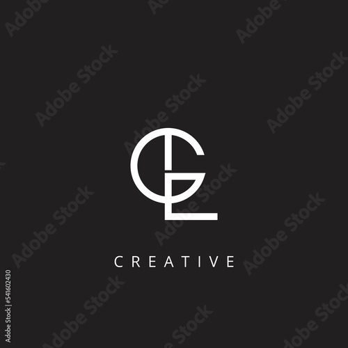 Alphabet GL, LG letter logo design template vector illustration.