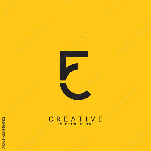 Abstract FC, CF Letters Logo Initial Based Monogram Icon Vector. photo