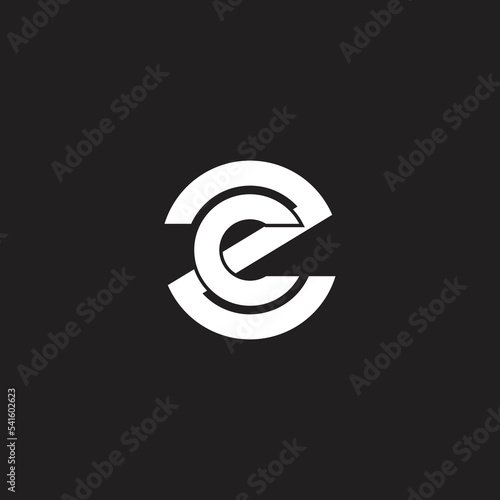 Abstract ZC, CZ, Z, C vector logo monogram icon template.
