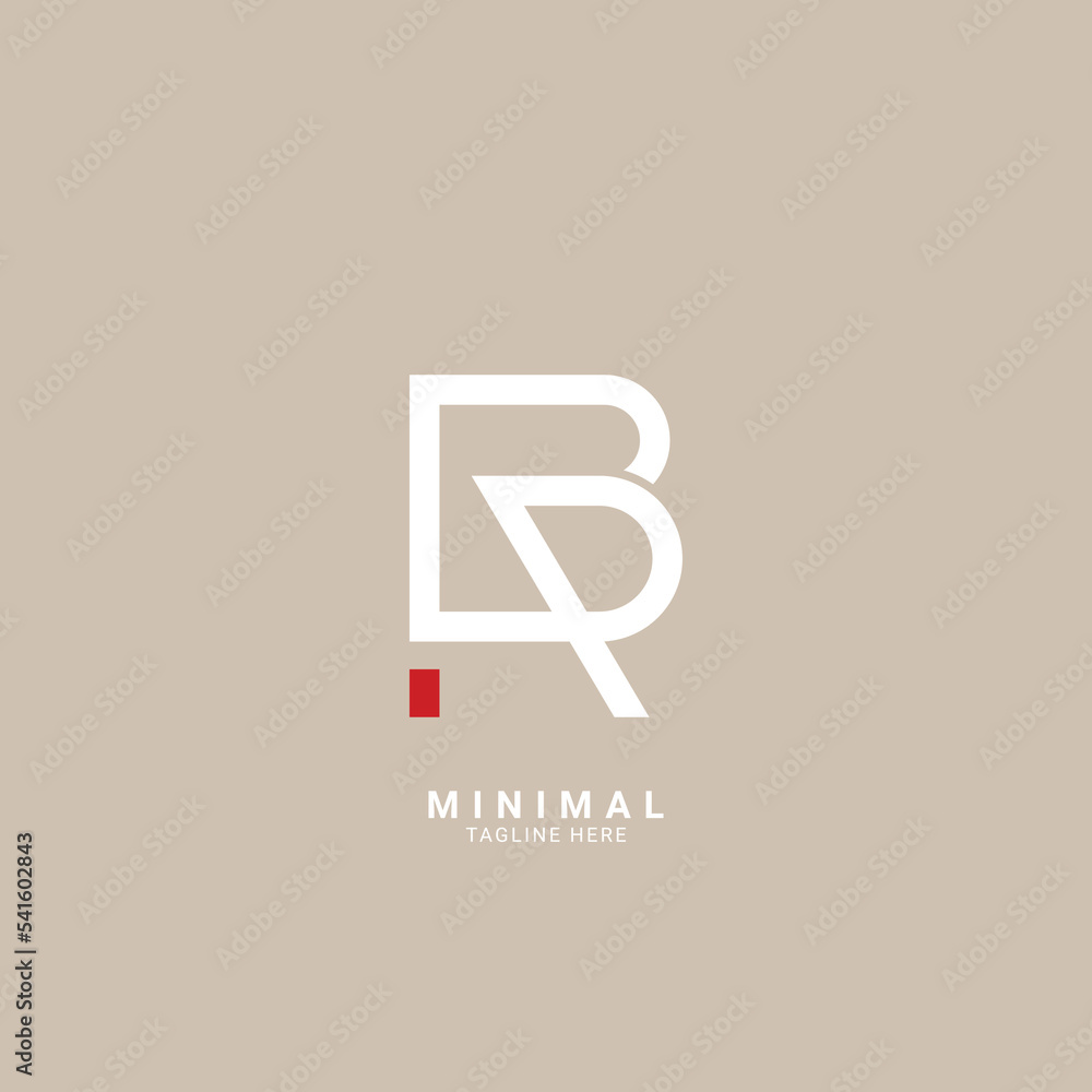 Letter BR, RB logo and icon design template - obrazy, fototapety, plakaty 