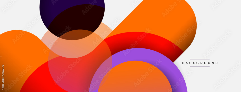 Fototapeta premium Circle and round shapes abstract background. Vector illustration for wallpaper banner background or landing page