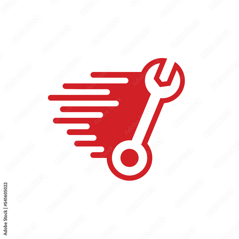 Wrench Logo Template, Fast Service Symbol Wrench Logo Template, Fast Service Symbol