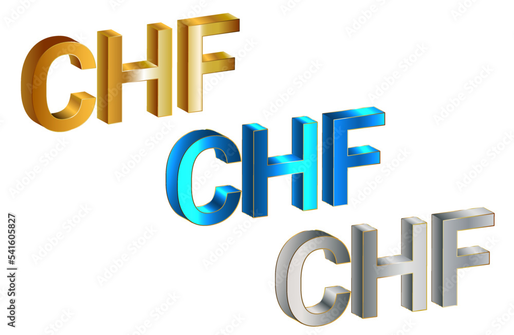 Swiss franc currency symbol.Golden shiny Swiss franc money sign Swiss franc currency symbol.Golden shiny Swiss franc money sign