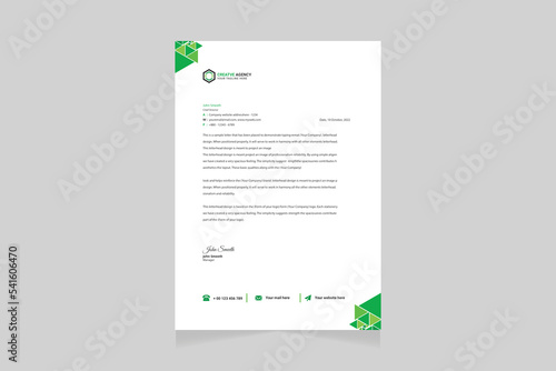 Letterhead design template, creative design.
