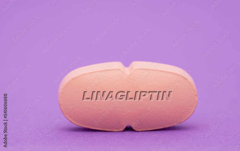 Linagliptin Pharmaceutical medicine pills tablet Copy space. Medical concepts. Linagliptin Pharmaceutical medicine pills tablet Copy space. Medical concepts.
