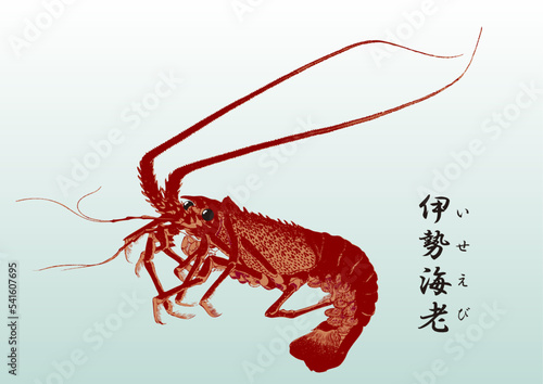 spiny lobster, png, food, seafood, eating and drinking, restaurants,伊勢海老, 浮世絵,錦絵,日本画,食材,食べ物,シーフード,居酒屋,飲食,飲食店,刺身,寿司,魚料理,めでたい,おめでたい