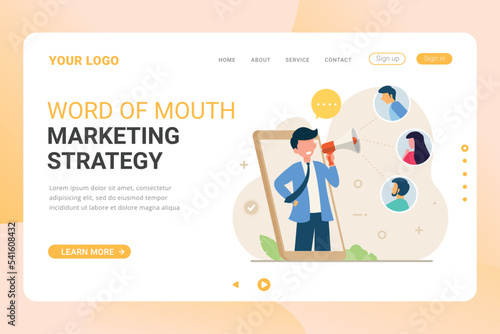 Word Of Mouth Marketing Strategy landing page template