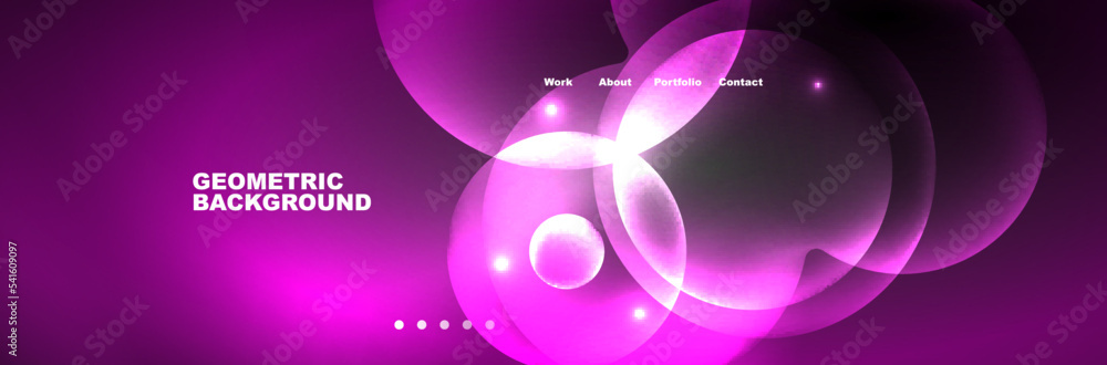 Shiny neon circles and bubbles, dark abstract background with blurred magic neon light, wallpaper design Shiny neon circles and bubbles, dark abstract background with blurred magic neon light, wallpaper design