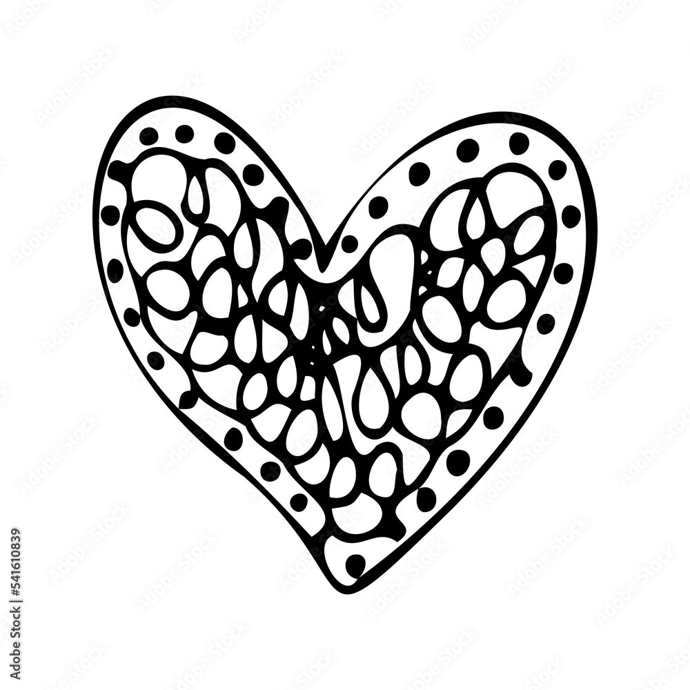 Simple vector doodle heart. Abstract illustration for design. Element for creating patterns, postcards, sublimations, decor. Valentine's day, love, wedding, relationship Simple vector doodle heart. Abstract illustration for design. Element for creating patterns, postcards, sublimations, decor. Valentine's day, love, wedding, relationship