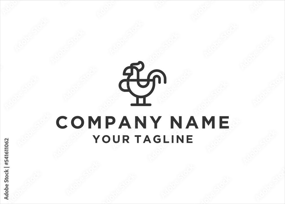 rooster bar logo design vector rooster bar logo design vector