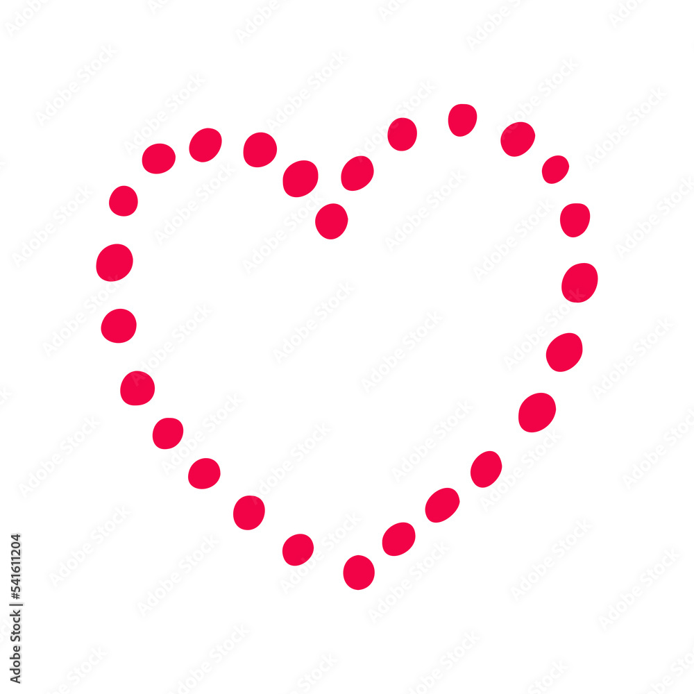 Simple red vector doodle heart. Abstract illustration for design. Element for creating patterns, postcards, sublimations, decor. Valentine's day, love, wedding, relationship