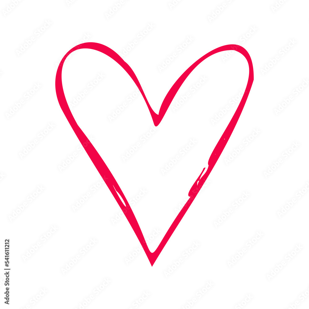Simple red vector doodle heart. Abstract illustration for design. Element for creating patterns, postcards, sublimations, decor. Valentine's day, love, wedding, relationship Simple red vector doodle heart. Abstract illustration for design. Element for creating patterns, postcards, sublimations, decor. Valentine's day, love, wedding, relationship