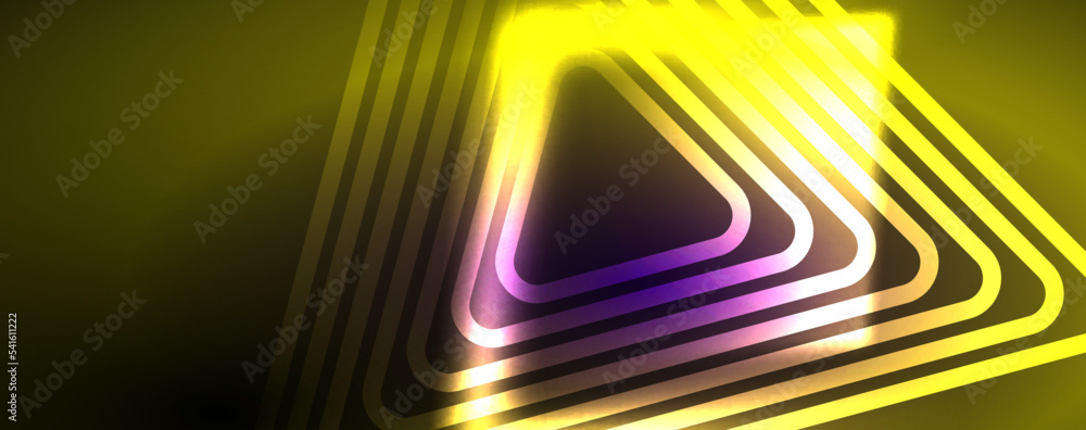 Neon glowing techno lines, hi-tech futuristic abstract background template. Vector illustration for wallpaper, banner, background, leaflet, catalog, cover, flyer Neon glowing techno lines, hi-tech futuristic abstract background template. Vector illustration for wallpaper, banner, background, leaflet, catalog, cover, flyer