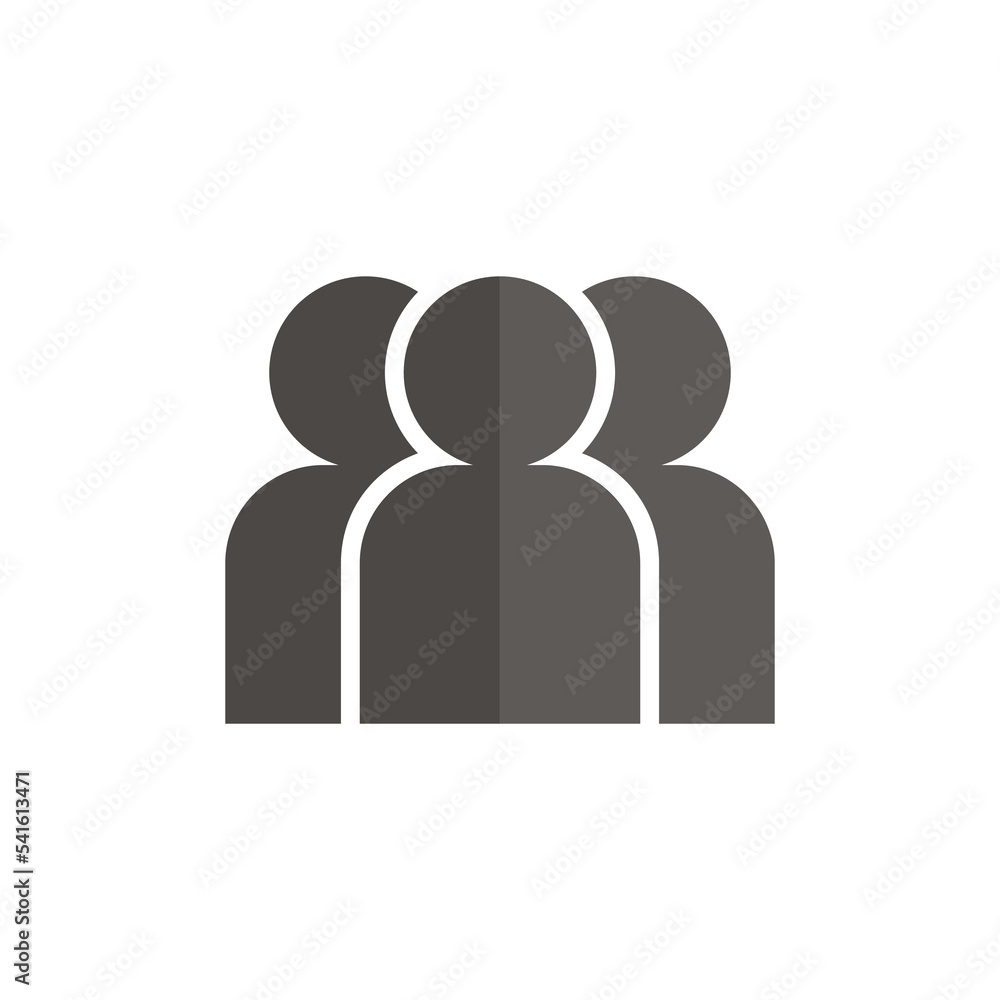 People Icon flat style isolated on grey background. Crowd sign. Persons symbol for your web site design, logo, app, UI. Vector illustration People Icon flat style isolated on grey background. Crowd sign. Persons symbol for your web site design, logo, app, UI. Vector illustration
