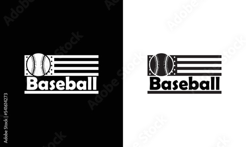 Baseball US Flag T shirt design, typography