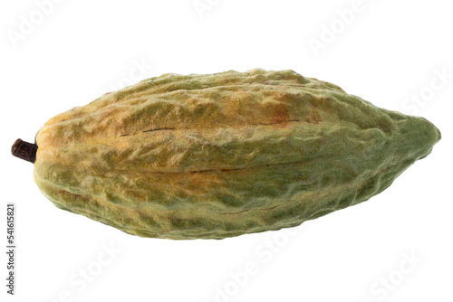 Cocoa pod and cocoa seed isolated on a transparent background