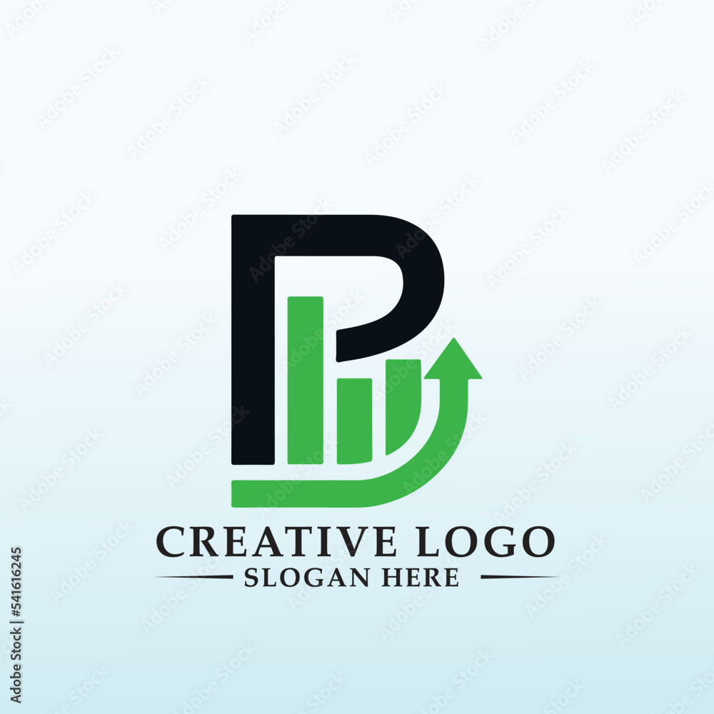 inventive logo for stock trading community letter PB inventive logo for stock trading community letter PB