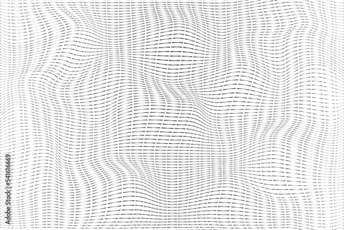 Abstract of black and white background op art business stripe line wave pattern on texture