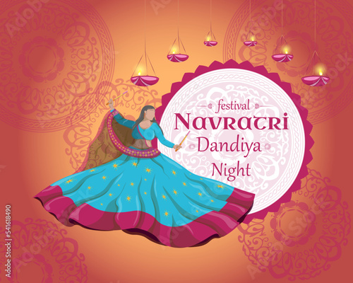 Navratri Dandiya Garba Night  Festival  Durga Puja