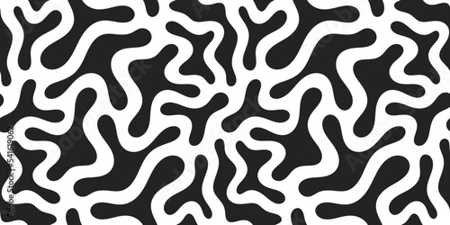 Abstract fluid liquid shape seamless pattern. Flow shapes background.