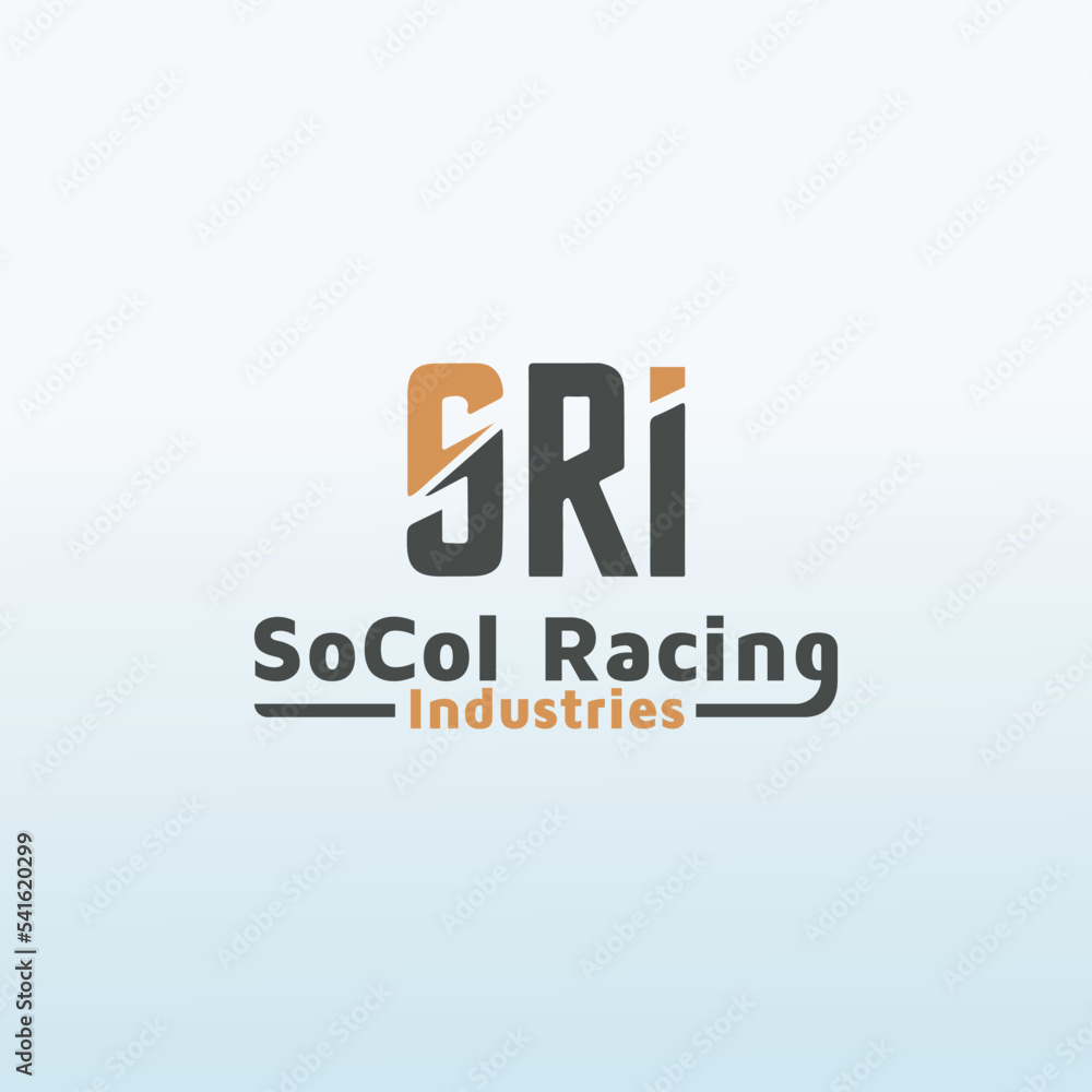 Letter SRI vector logo for social racing company