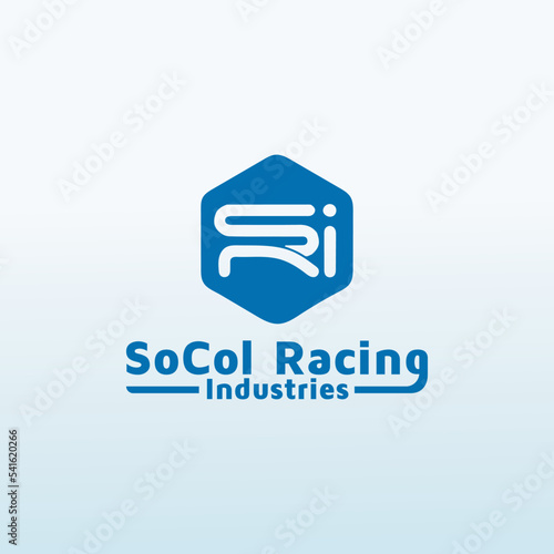 Letter SRI vector logo for social racing company
