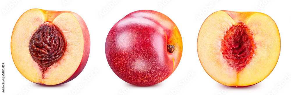 Peach collection isolated on white background. Peach set Clipping Path. Peach macro studio photo Peach collection isolated on white background. Peach set Clipping Path. Peach macro studio photo