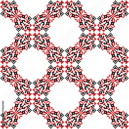 Seamless pattern traditional Ukrainian embroidery, ethnic ornament vyshyvanka