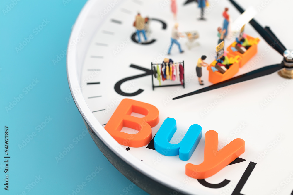 The shopping world on a miniature scene dial The shopping world on a miniature scene dial