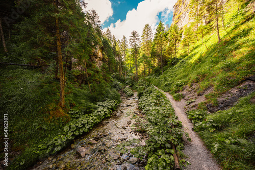 Mountain landscape in mountains, Juranova dolina - valley in The Western Tatras national park. Slovakia, oravice, Orava region. photo