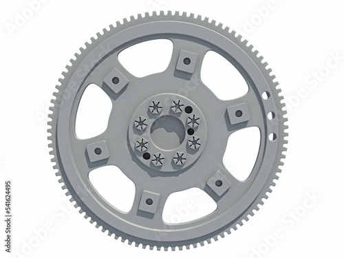 Flexplate Engine Flywheel 3D rendering on white background