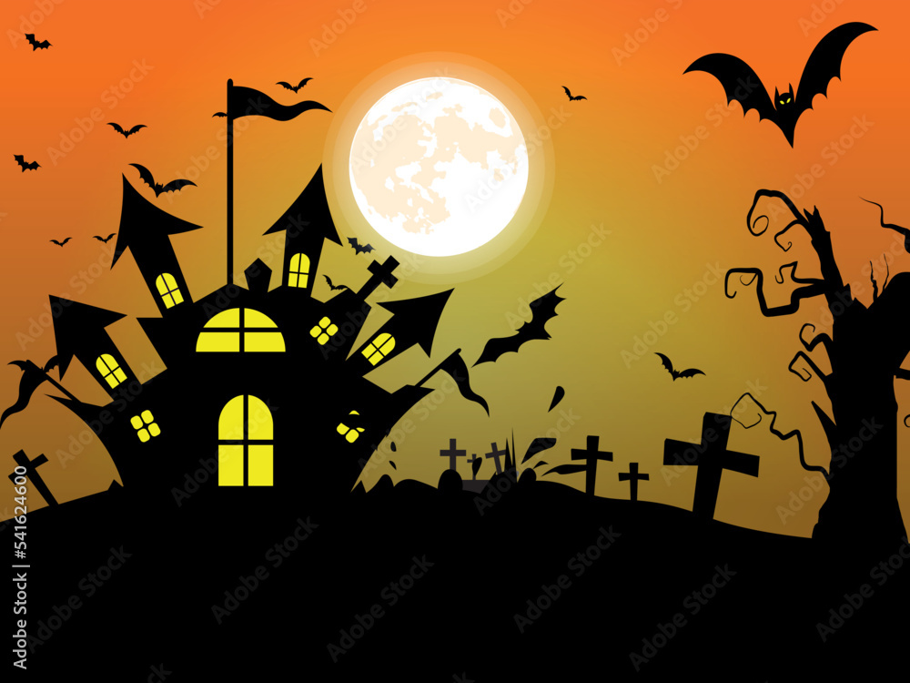 Halloween Day Vector And Clip Art Design, And Spooky Elements For Happy Halloween Day Decorations, Hand Drew Vector illustration.
 These Elements for Halloween Design.