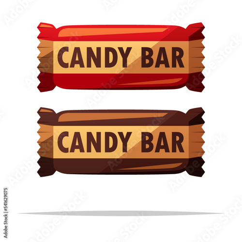 Chocolate candy bar vector isolated illustration