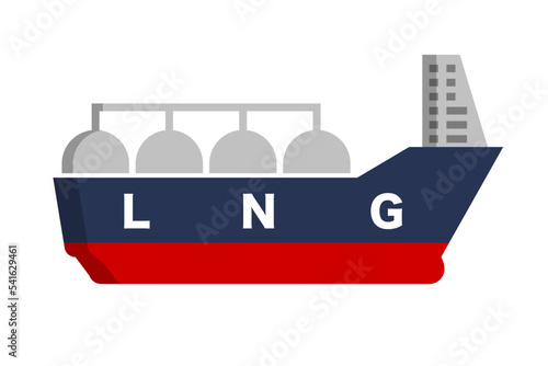 LNG tanker icon. Lng ship. Vector.