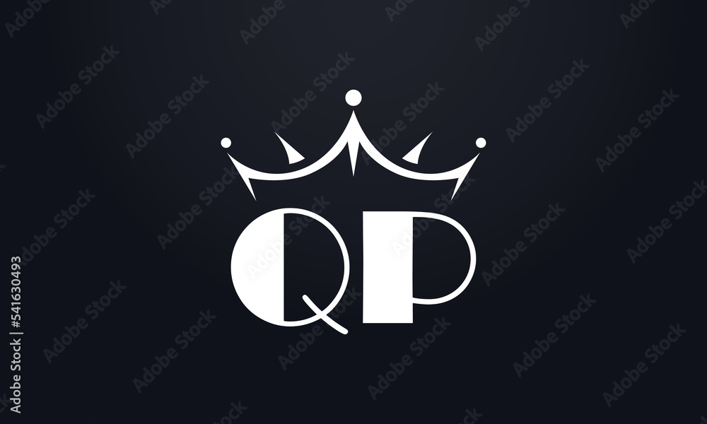 King crown logo design vector and extra bold queen symbol King crown logo design vector and extra bold queen symbol