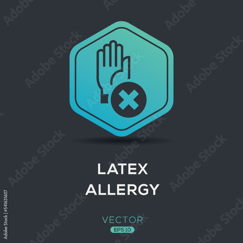 Creative (Latex allergy) Icon, Vector sign.