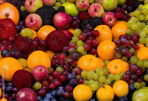 A beautiful fruit lined background