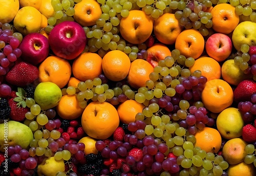 A beautiful fruit lined background