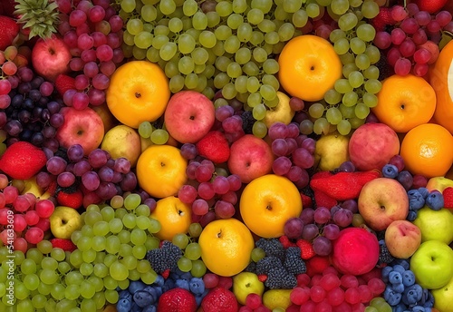 A beautiful fruit lined background