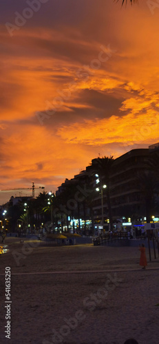 landscape of a beach during sunset