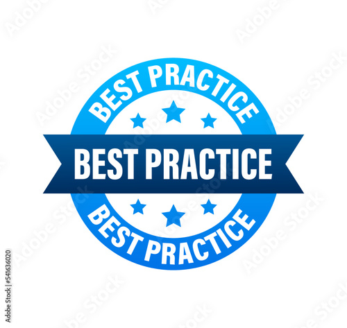 Best practice sign, label. Vector stock illustration. photo