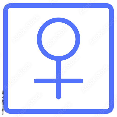 sign girl woman line icon © Blob Orange