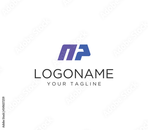 letter MP logo design vetor template