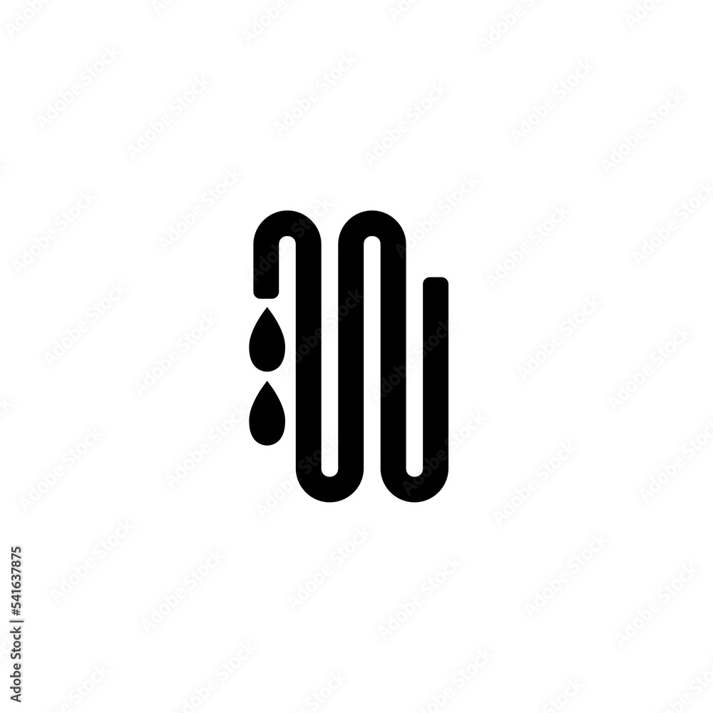 Underfloor heating icon isolated on white background Underfloor heating icon isolated on white background